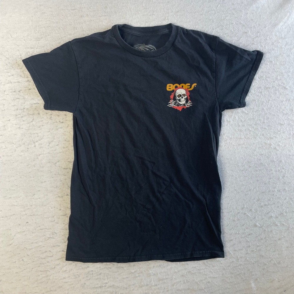 Powell Peralta Bones T Shirt Mens Small Black Ripper Graphic Skateboarding